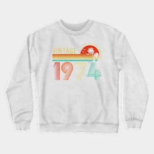 50 Year Old Retro Gifts Vintage 1974 50Th Birthday Men Women Long Sleeve T-Shirt Crewneck Sweatshirt